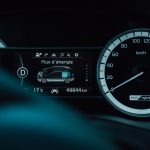 black car instrument panel cluster