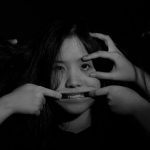 grayscale photography of woman