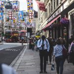 people walking beside the street