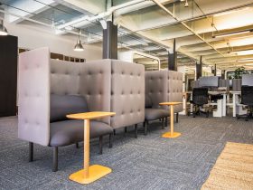 yellow and gray metal chair