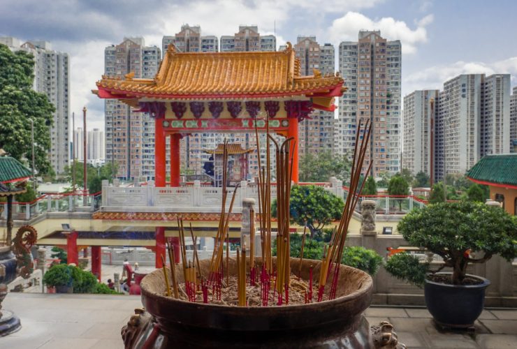 red and white concrete building