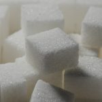 a pile of sugar cubes sitting on top of each other