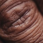 persons hand in close up image