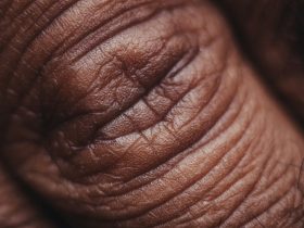 persons hand in close up image