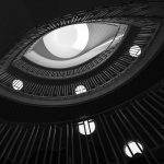 low-angle photography of building interior